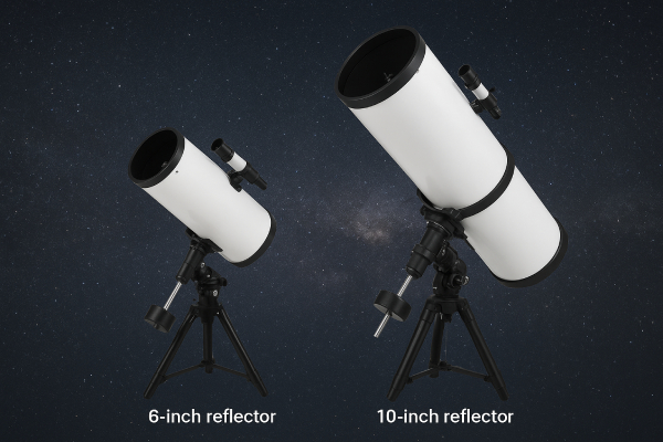 6 inch and 10 inch reflector