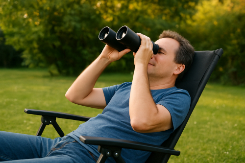 garden chair for binocular viewing